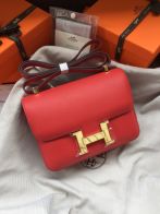 エルメス スーパーコピー コンスタンス コンパクトバッグ レッド ゴールド金具 上質レザー