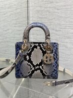 ディオール スーパーコピー レディディオール ミニバッグ パイソン柄 コンビ ネイビー 上品2WAY