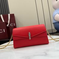 グッチ 並行輸入品 ディオニュソス レザー チェーンショルダーバッグ レッド 鮮やか発色 876531