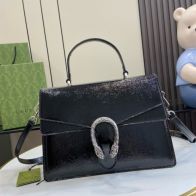 グッチ スーパーコピー ディオニュソス パテントレザー コンパクトバッグ ブラック 艶感仕上げ 795007