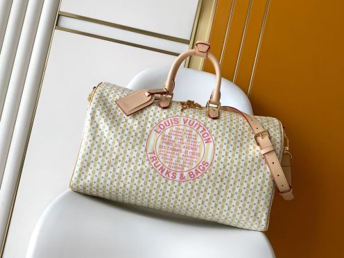 ルイ・ヴィトン n級品 キーポル ミニモノグラム ボストンバッグ アイボリー ピンクスタンプデザイン M28678