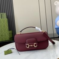 グッチ スーパーコピー ホースビット1955 レザー 2WAYミニバッグ ボルドー ゴールド金具 815206