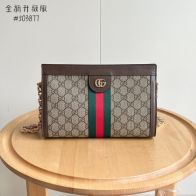 グッチ スーパーコピー 届く オフィディア GG柄 チェーンバッグ ベージュ×ブラウン ウェブライン 503877