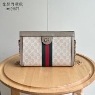 グッチ 並行輸入品 オフィディア GG柄 チェーンショルダーバッグ アイボリー ウェブライン 503877
