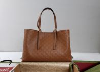 グッチ スーパーコピー 届く オフィディア GGエンボス トートバッグ ブラウン レザー調 モノグラムデザイン 815213