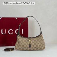 グッチ スーパーコピー ジャッキー1961 2WAYバッグ ベージュ×ブラウン GG柄 ゴールド金具デザイン 863137