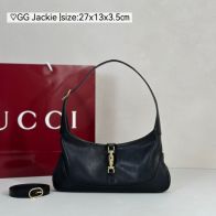 グッチ 並行輸入品 ジャッキー1961 2WAYバッグ ブラック レザー調 ゴールド金具デザイン 863137