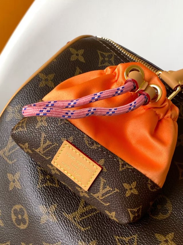 ルイヴィトン ハイブランド ナノスピーディ モノグラム ブラウン トランク風チャーム付 ボストンバッグ_6