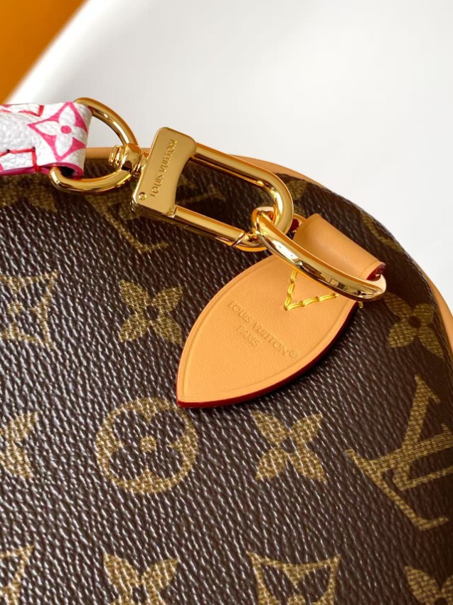 ルイヴィトン ハイブランド ナノスピーディ モノグラム ブラウン トランク風チャーム付 ボストンバッグ_9