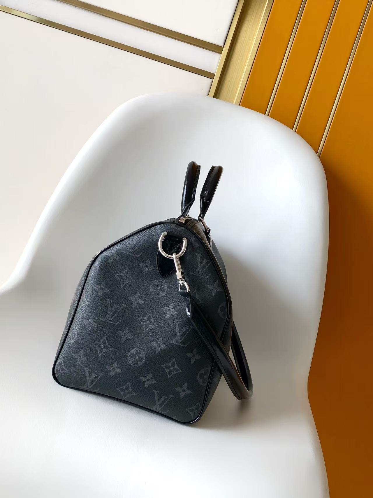 ルイヴィトン 並行輸入品 ナノスピーディ モノグラムエクリプス ブラック チェーン装飾 ミニボストンバッグ_2