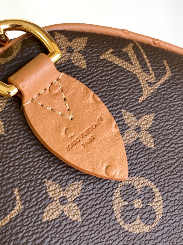 ルイヴィトン スーパーコピー ナノスピーディ モノグラム ブラウン オーストリッチ調レザー ビーズチャーム付 コンパクトボストンバッグ_5