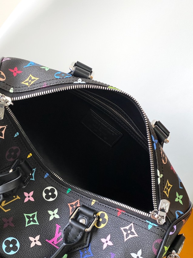 ルイヴィトン n級品 ナノスピーディ モノグラムマルチカラー ブラック シルバー金具 コンパクトボストンバッグ_7