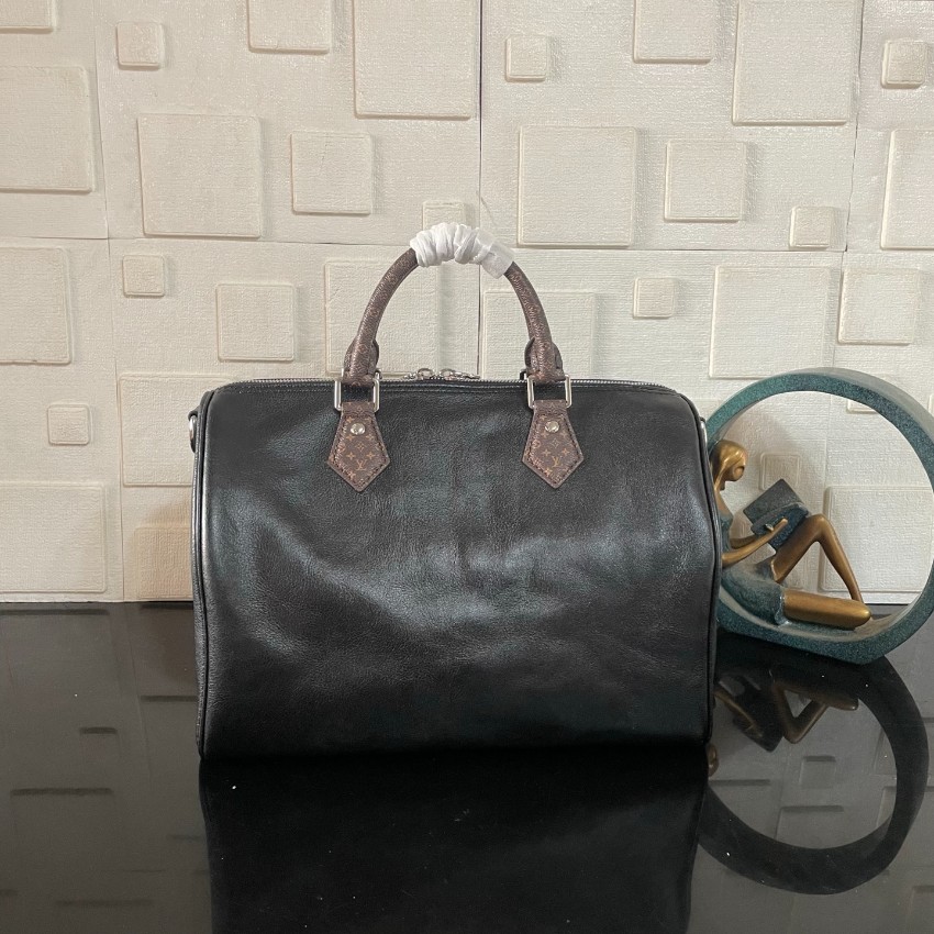 ルイヴィトン 並行輸入品 ナノスピーディ モノグラムコンビ レザー チェーン付きハンドバッグ ブラック 定番_6