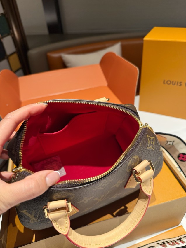 ルイヴィトン コピー ナノスピーディ モノグラム コンパクトフォルム ハンドバッグ ブラウン レディース_2