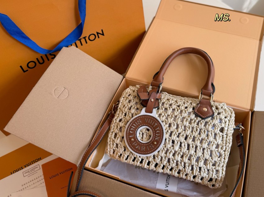 ルイヴィトン ハイブランド ナノスピーディ ラフィア編み レザーコンビ ミニボストンバッグ ベージュ おすすめ_1