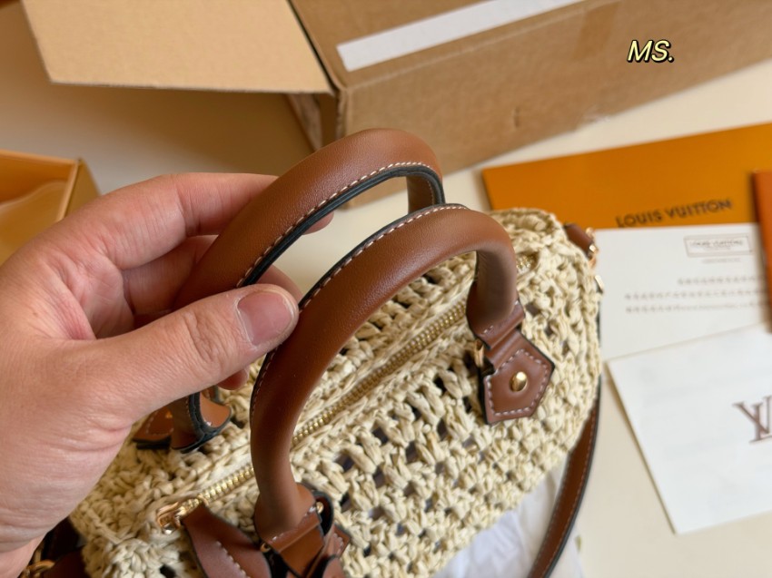 ルイヴィトン ハイブランド ナノスピーディ ラフィア編み レザーコンビ ミニボストンバッグ ベージュ おすすめ_2