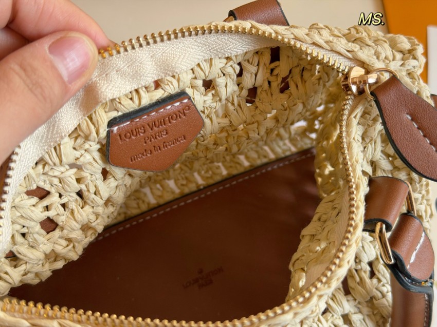 ルイヴィトン ハイブランド ナノスピーディ ラフィア編み レザーコンビ ミニボストンバッグ ベージュ おすすめ_7
