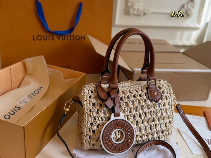 ルイヴィトン ハイブランド ナノスピーディ ラフィア編み レザーコンビ ミニボストンバッグ ベージュ おすすめ_9