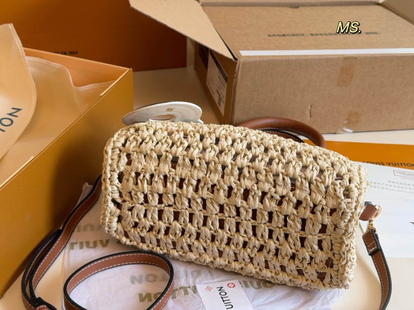 ルイヴィトン ハイブランド ナノスピーディ ラフィア編み レザーコンビ ミニボストンバッグ ベージュ おすすめ_6