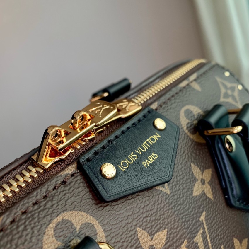 ルイヴィトン スーパーコピー 届く ナノスピーディ モノグラム ブラックレザー切替 2WAYミニバッグ ブラウン 注目商品_5