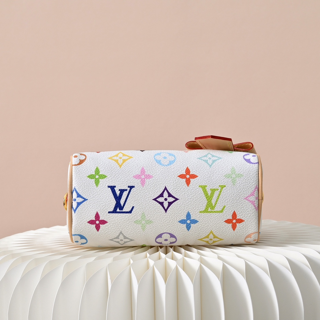 ルイヴィトン コピー ナノスピーディ マルチカラーモノグラム レザー切替 ミニボストンバッグ ホワイト 定番_1