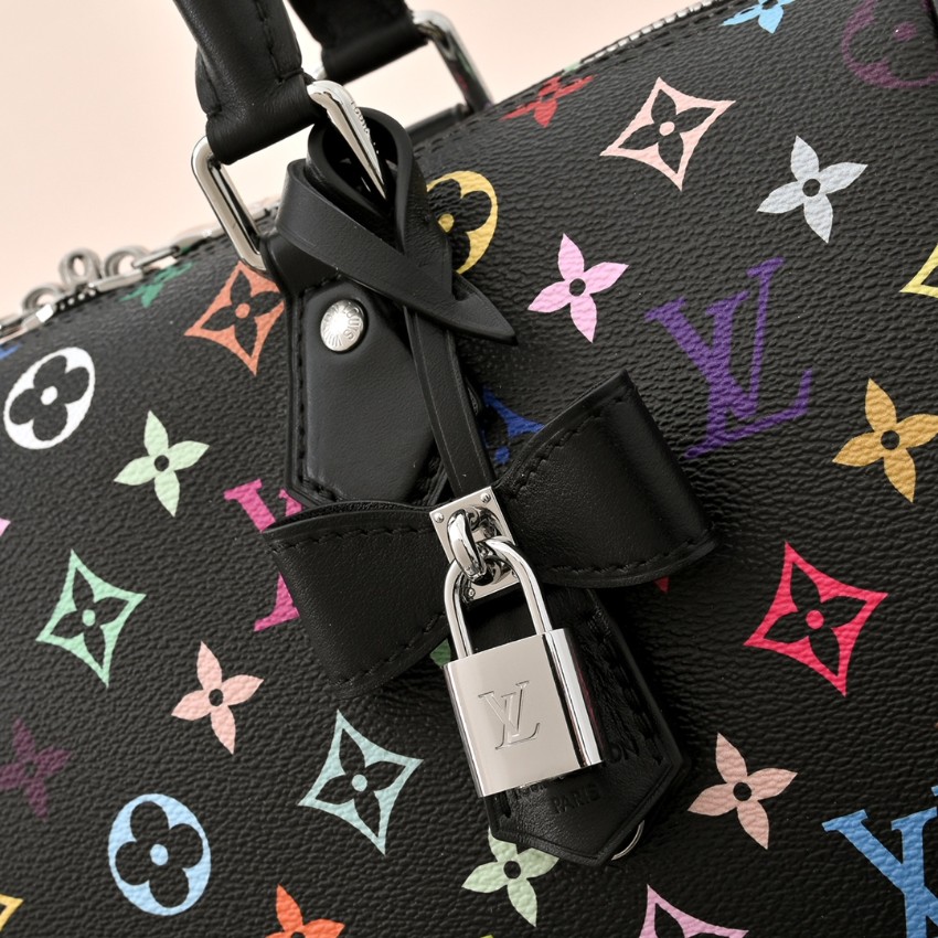 ルイヴィトン n級品 ナノスピーディ マルチカラーモノグラム 2WAYミニバッグ ブラック レディース_1