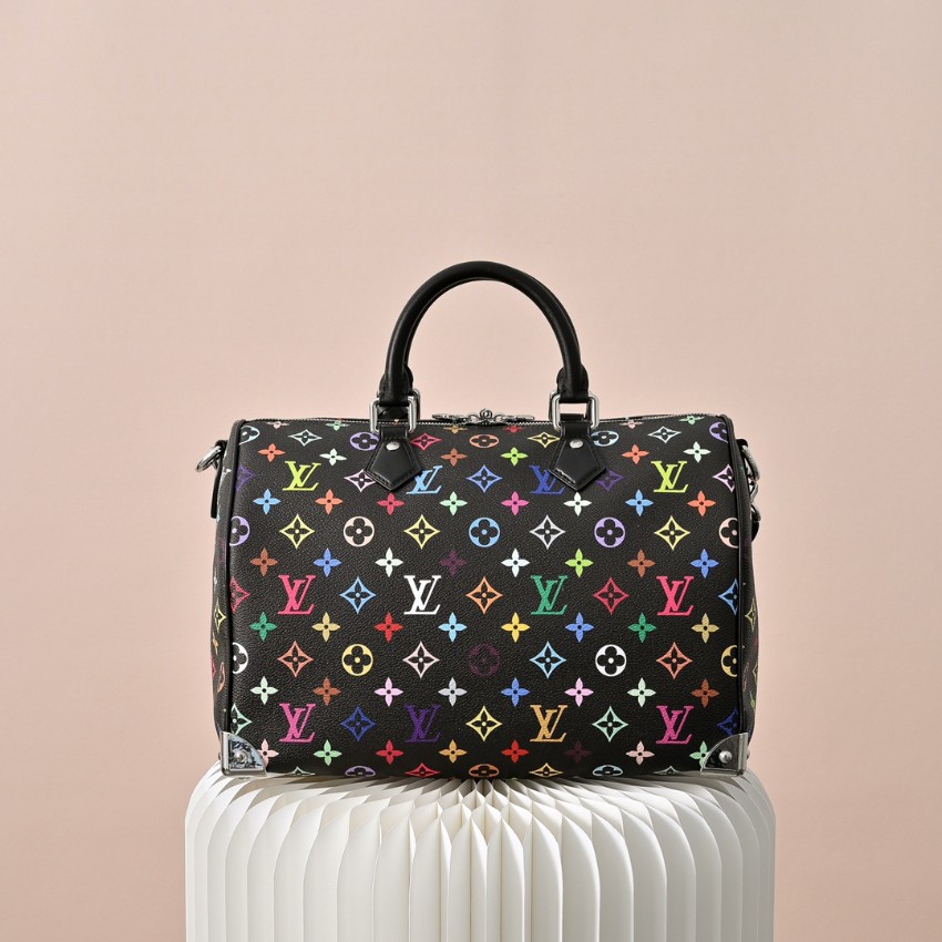 ルイヴィトン n級品 ナノスピーディ マルチカラーモノグラム 2WAYミニバッグ ブラック レディース_5