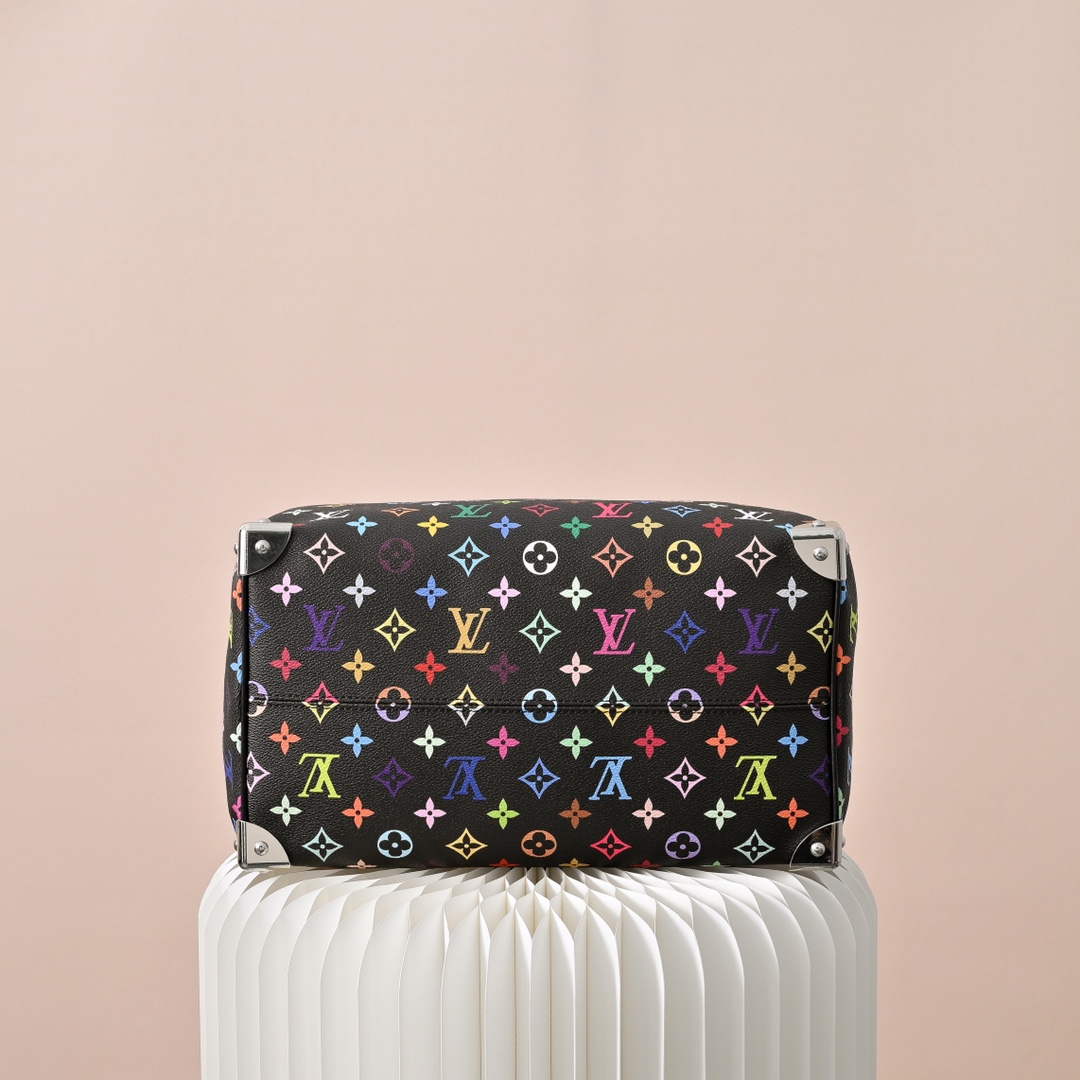 ルイヴィトン n級品 ナノスピーディ マルチカラーモノグラム 2WAYミニバッグ ブラック レディース_7