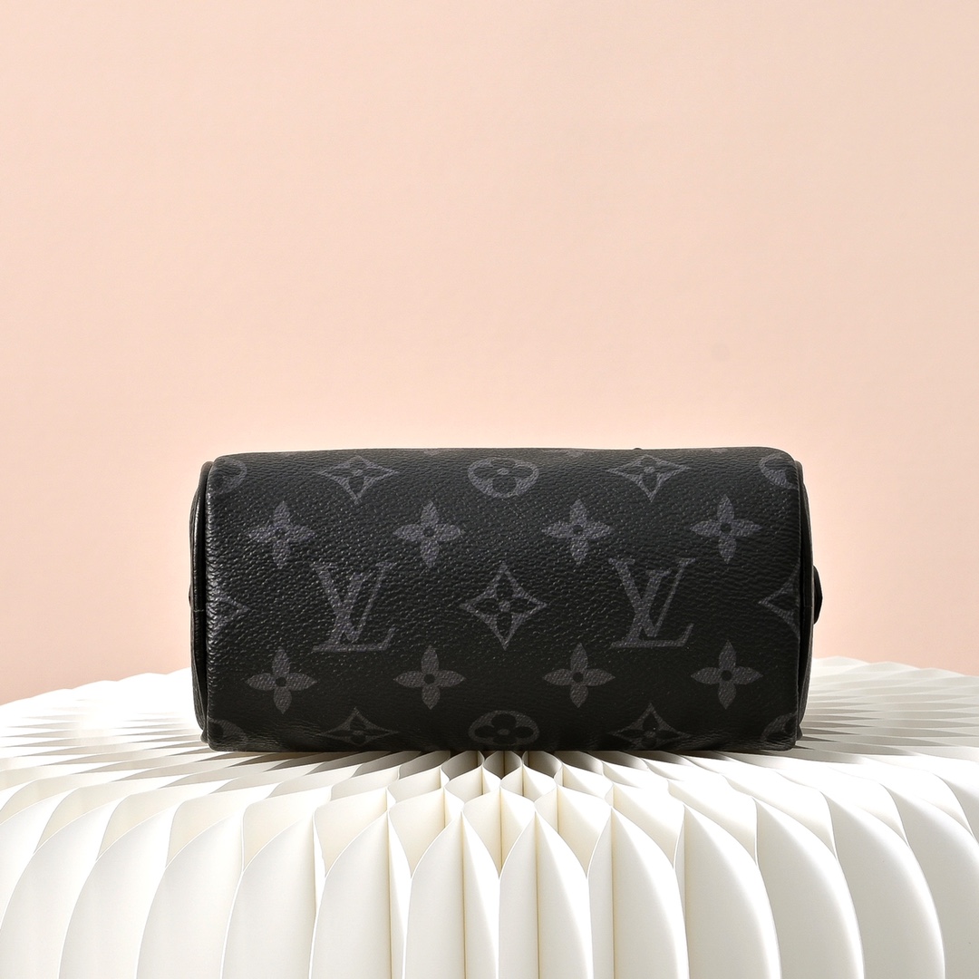 ルイヴィトン ハイブランド ナノスピーディ モノグラムシャドウ 2WAYミニバッグ ブラック レディース_2