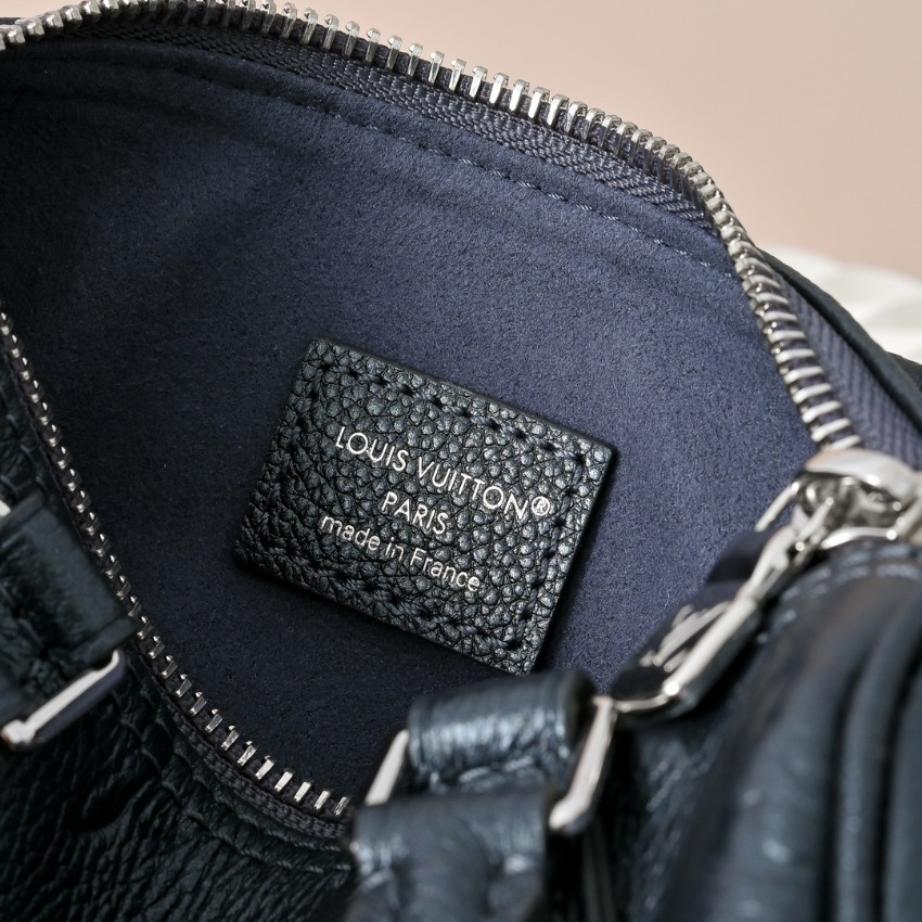 ルイヴィトン 並行輸入品 ナノスピーディ アンプラントレザー チャーム付き ミニボストンバッグ ブラック 通販_1