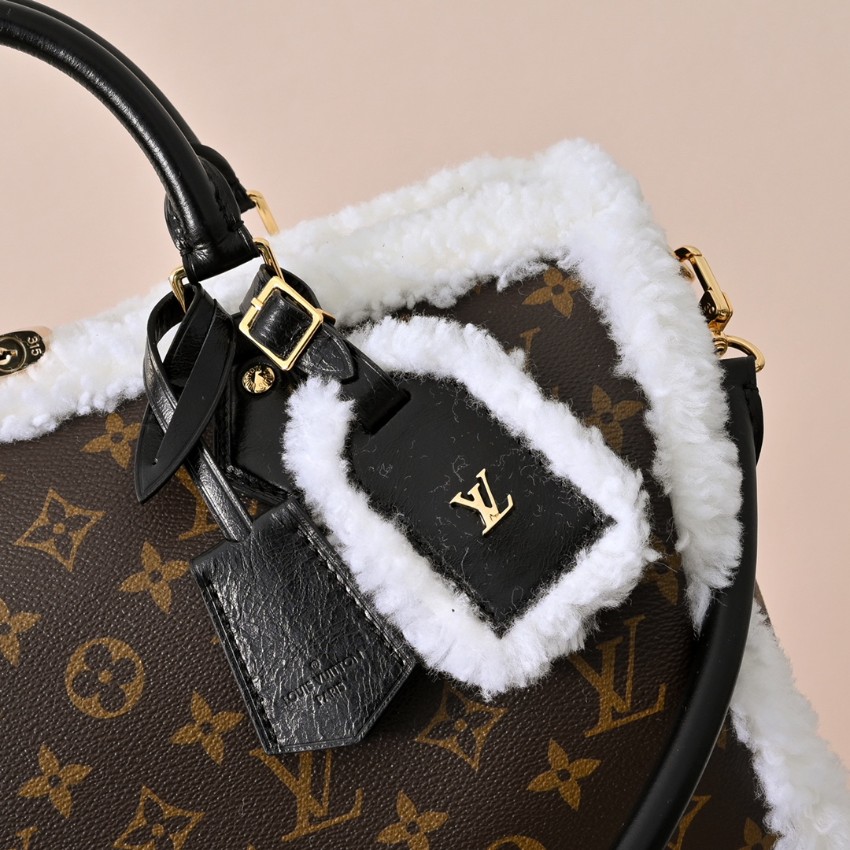 ルイヴィトン スーパーコピー 届く ナノスピーディ モノグラム ファー切替 2WAYミニバッグ ブラウン 新作_7