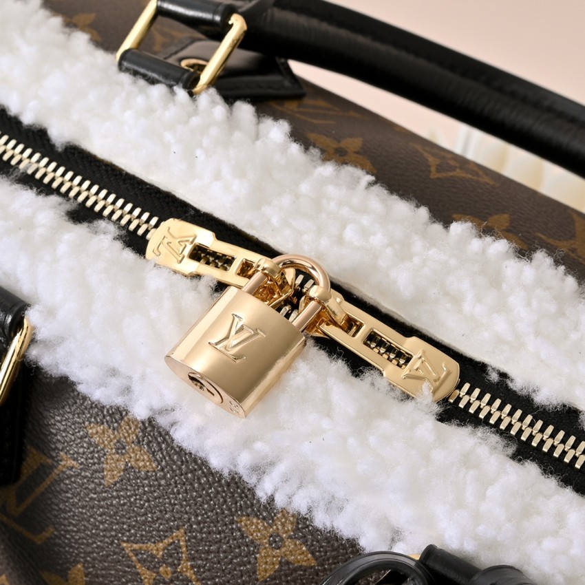 ルイヴィトン スーパーコピー 届く ナノスピーディ モノグラム ファー切替 2WAYミニバッグ ブラウン 新作_9