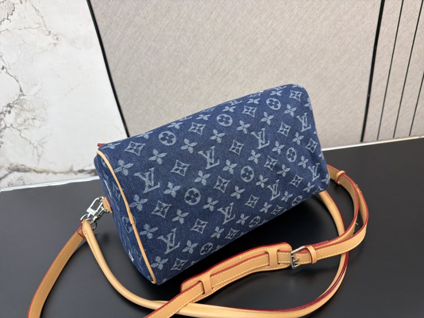 ルイヴィトン コピー ナノスピーディ デニム調モノグラム 刺繍アクセント ミニボストンバッグ ネイビー レディース_6