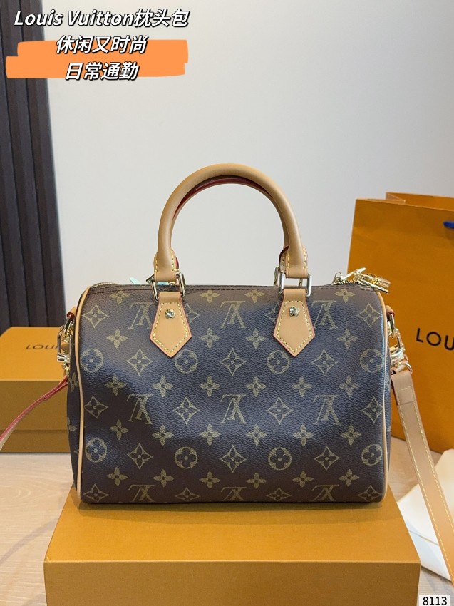 ルイヴィトン ハイブランド ナノスピーディ モノグラム ビーズチャーム装飾 コンパクトバッグ ブラウン 注目商品_2