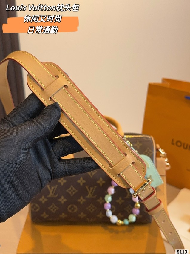 ルイヴィトン ハイブランド ナノスピーディ モノグラム ビーズチャーム装飾 コンパクトバッグ ブラウン 注目商品_7