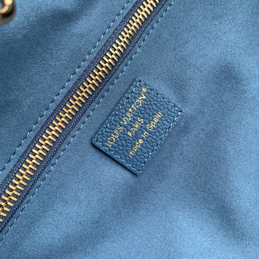 ルイヴィトン 並行輸入品 ナノスピーディ エンボスモノグラム レザートートバッグ ブルー レディース_7