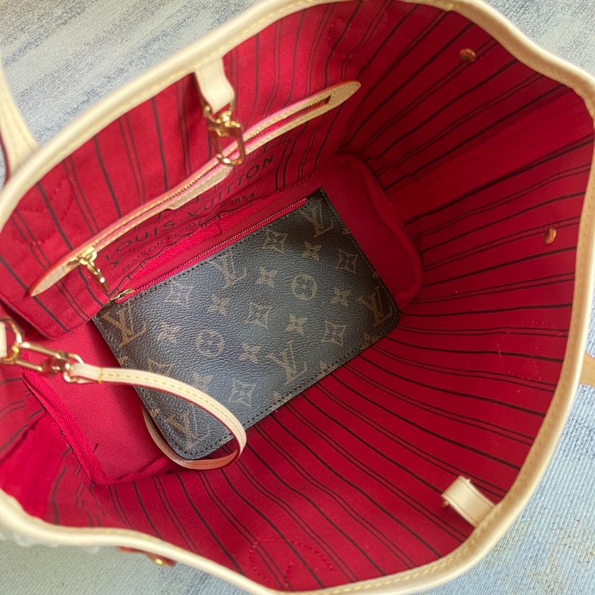 ルイヴィトン スーパーコピー 届く ナノスピーディ モノグラム トートバッグ ポーチ付き ブラウン レッドライン 通販_6