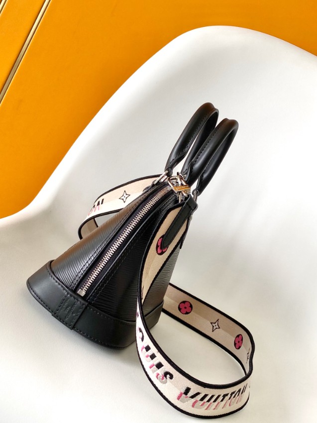 ルイヴィトン スーパーコピー 届く ナノスピーディ エピレザー ロゴストラップ付き ミニハンドバッグ ブラック レディース 通販_8