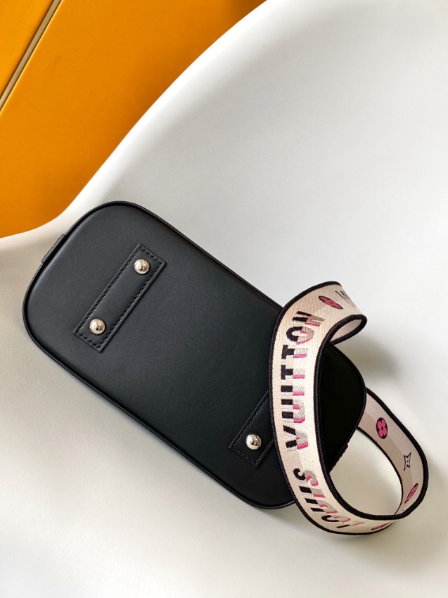 ルイヴィトン スーパーコピー 届く ナノスピーディ エピレザー ロゴストラップ付き ミニハンドバッグ ブラック レディース 通販_6