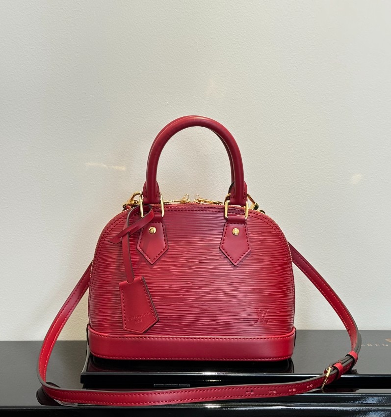 ルイヴィトン コピー ナノスピーディ エピレザー 半円フォルム ミニボストンバッグ レッド レディース おすすめ_1