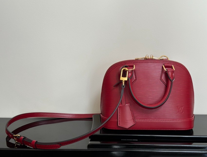 ルイヴィトン コピー ナノスピーディ エピレザー 半円フォルム ミニボストンバッグ レッド レディース おすすめ_7