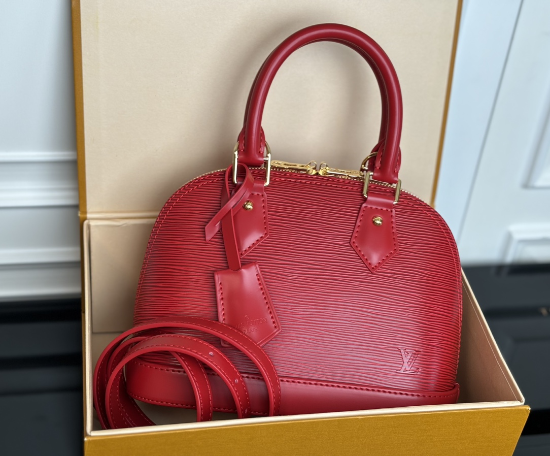 ルイヴィトン n級品 ナノスピーディ エピレザー ミニボストンバッグ レッド レディース 新作_2