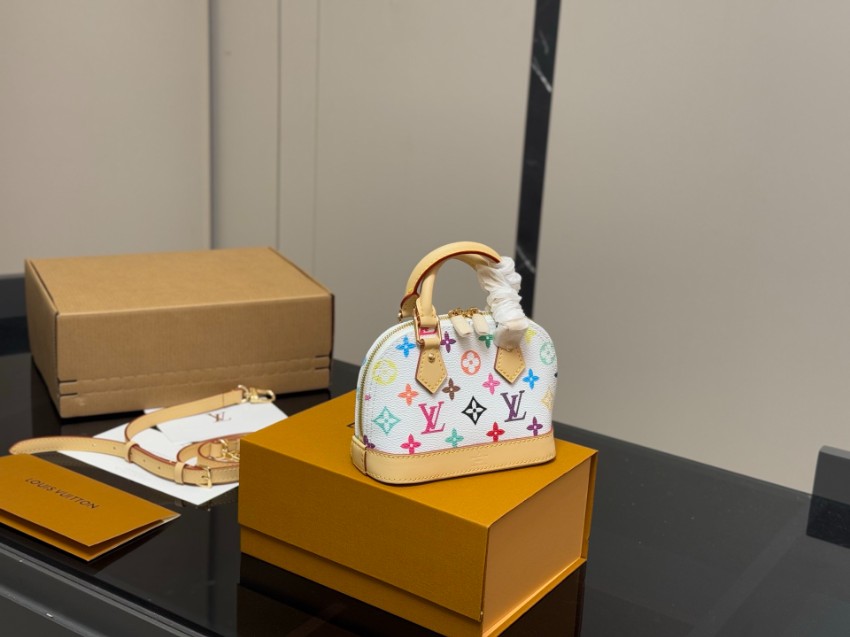 ルイヴィトン n級品 ナノスピーディ マルチカラー モノグラム ミニバッグ ホワイト レディース 売れ筋_1