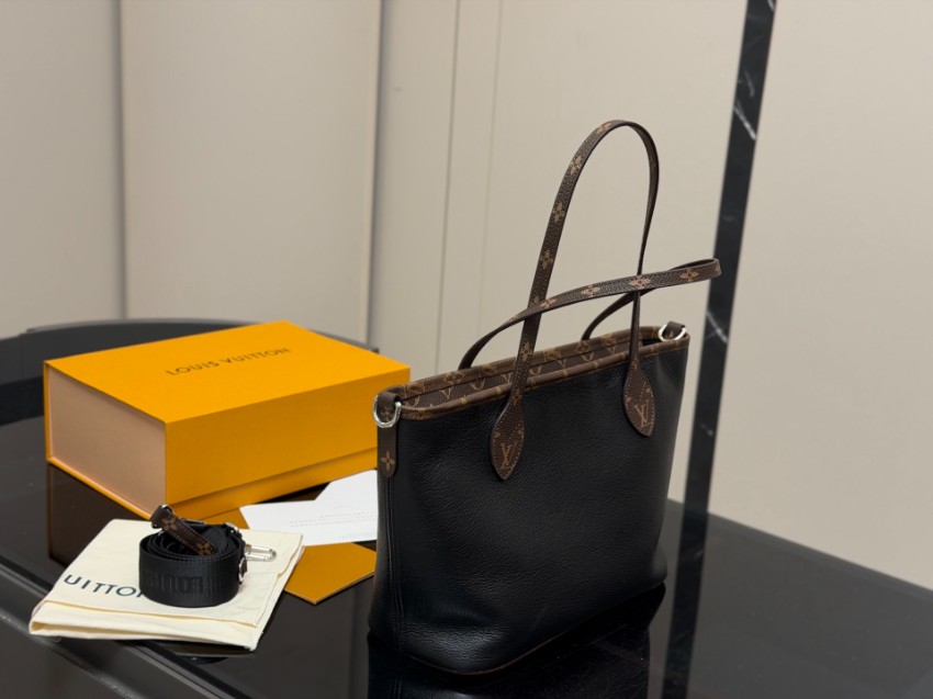 ルイヴィトン スーパーコピー ナノスピーディ モノグラム コンビ トートバッグ ブラック レディース 人気モデル_4