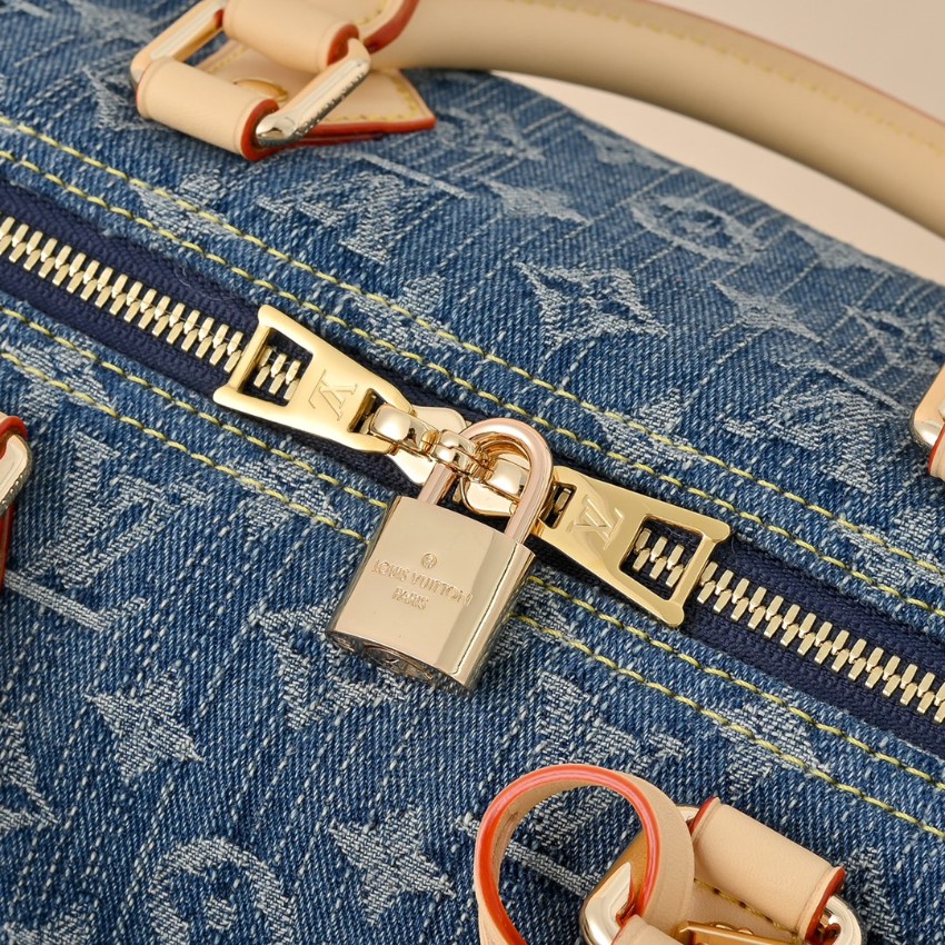 ルイヴィトン スーパーコピー ナノスピーディ デニム ジャカード ミニボストンバッグ ブルー 人気モデル_3