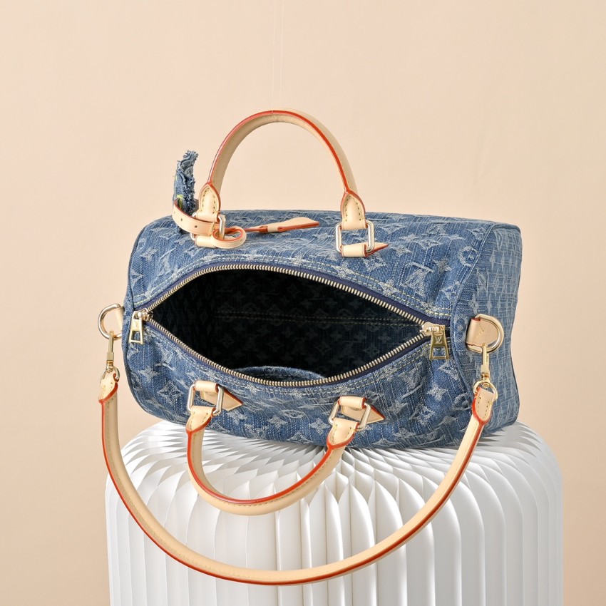 ルイヴィトン スーパーコピー ナノスピーディ デニム ジャカード ミニボストンバッグ ブルー 人気モデル_8