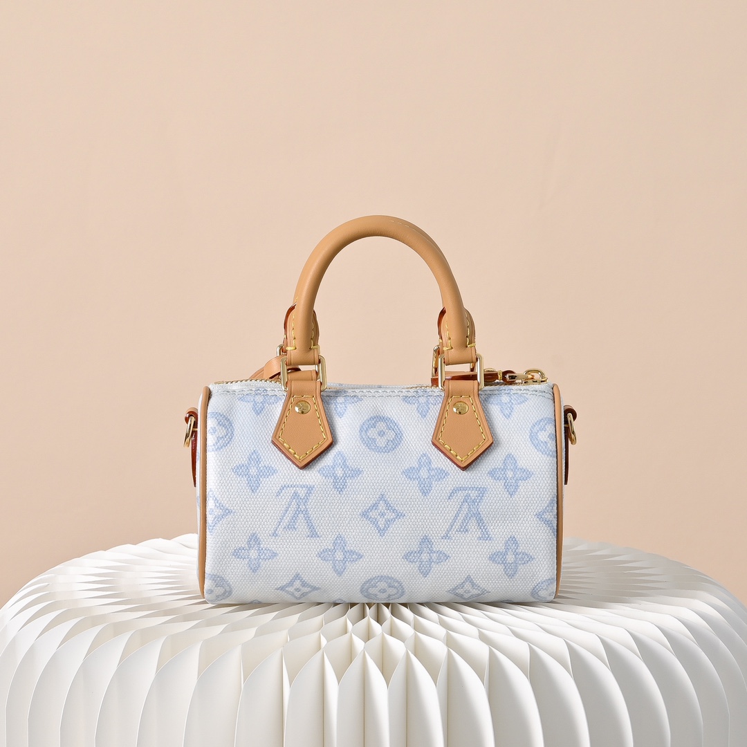 ルイヴィトン n級品 ナノスピーディ モノグラム パステル コンパクトバッグ ライトブルー 新作_3