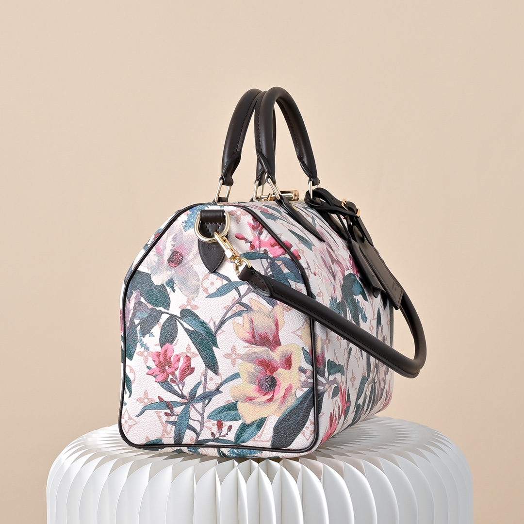 ルイヴィトン ハイブランド ナノスピーディ フローラルプリント ハンドバッグ ホワイト 注目商品_3