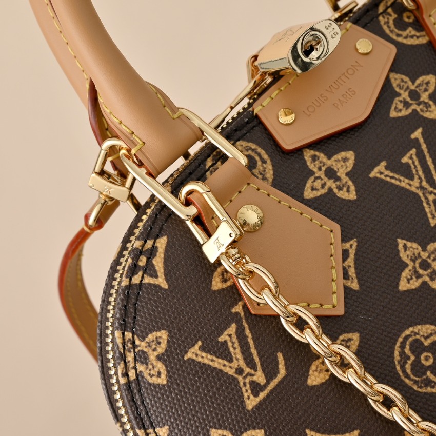 ルイヴィトン スーパーコピー ナノスピーディ モノグラム レザーコンビ ミニボストンバッグ ブラウン レディース人気モデル_2