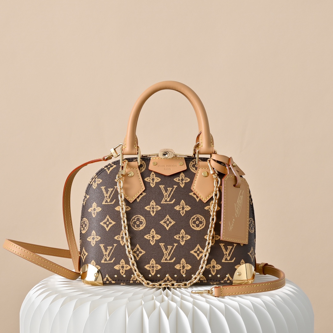 ルイヴィトン スーパーコピー ナノスピーディ モノグラム レザーコンビ ミニボストンバッグ ブラウン レディース人気モデル_3